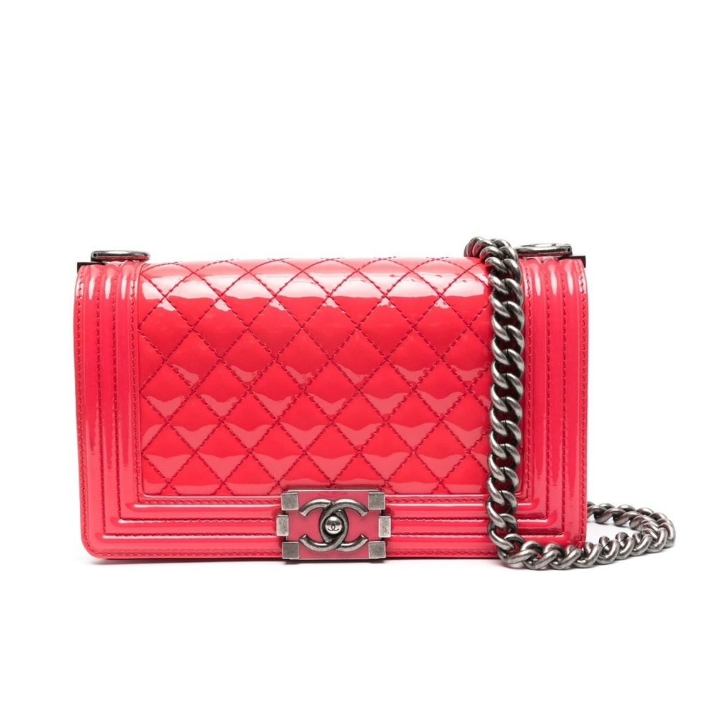 Chanel - Medium Patent Boy Bag